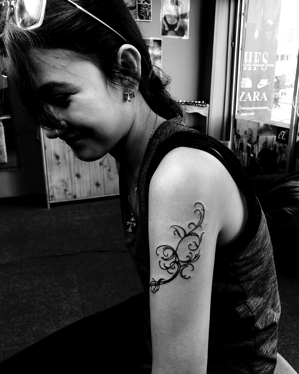 Tribal shoulder tattoo by AZ Tattooz